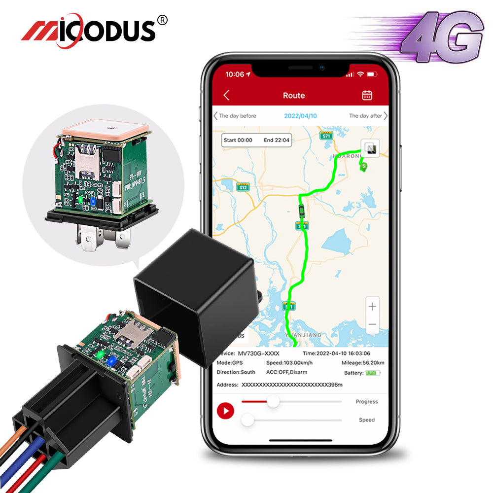 GNSS Vehicle Locator MiCODUS MV730G Mini Relay Car GPS Tracker 4G Engine Shut Off GPS Tracking Device for Motorcycle