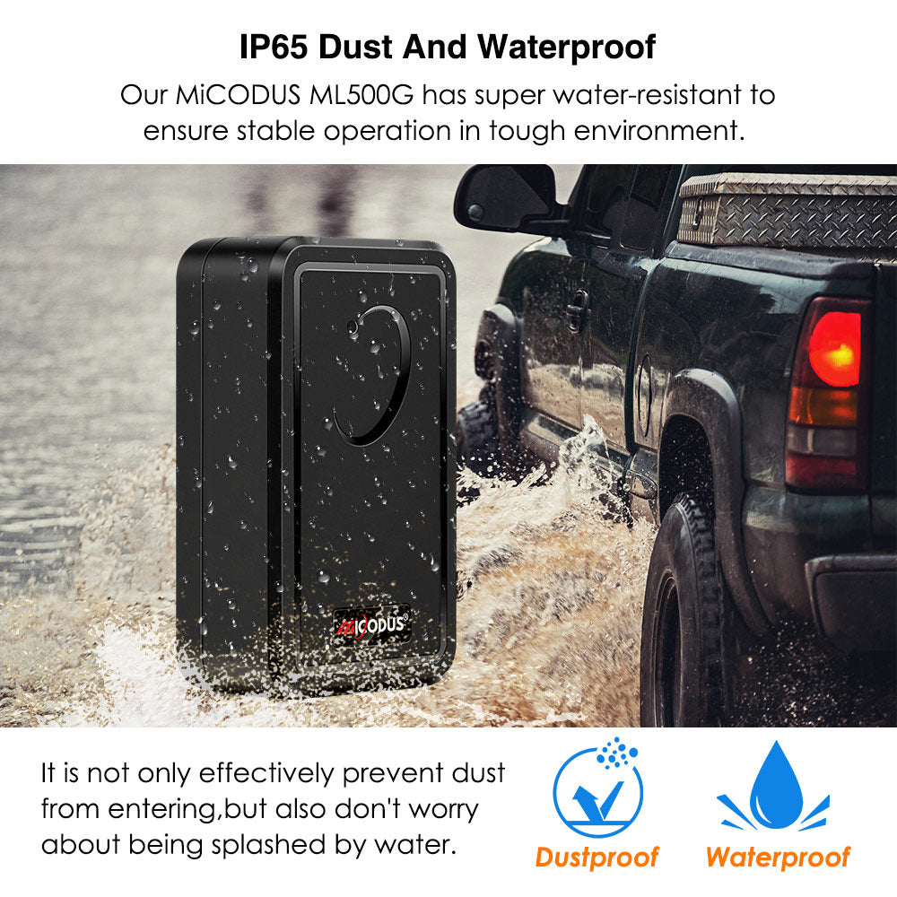 Strong Magnet Wireless GPS Tracker Voice Monitor 5000mAh 4G Car GPS Tracking Device with Temperature Sensor MiCODUS ML500G