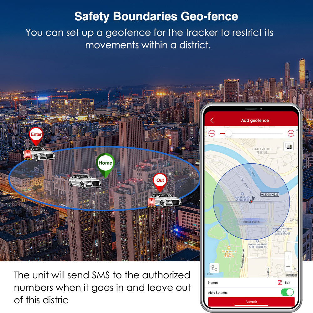 Strong Magnet Wireless GPS Tracker Voice Monitor 5000mAh 4G Car GPS Tracking Device with Temperature Sensor MiCODUS ML500G