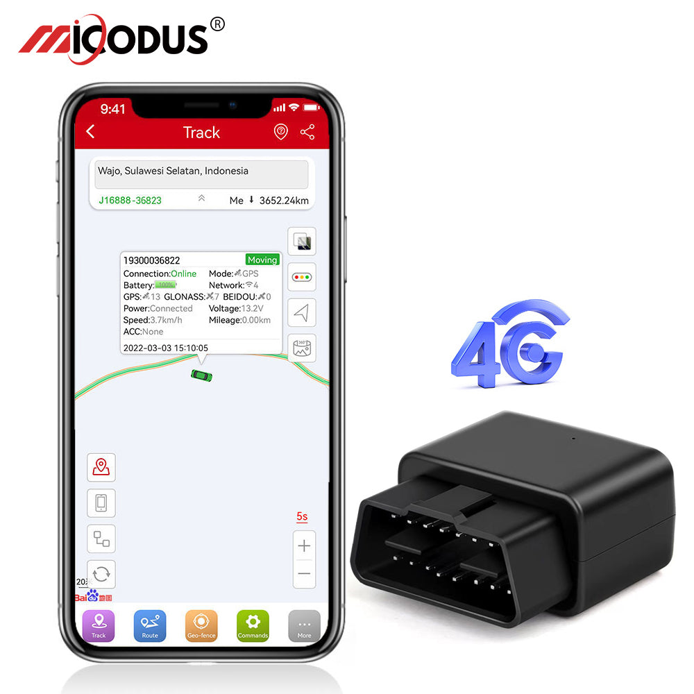4G OBD2 Vehicle GPS Tracker Realtime MiCODUS MV33G Plug Play Mini OBD Car GPS Tracking Device With Voice Monitoring