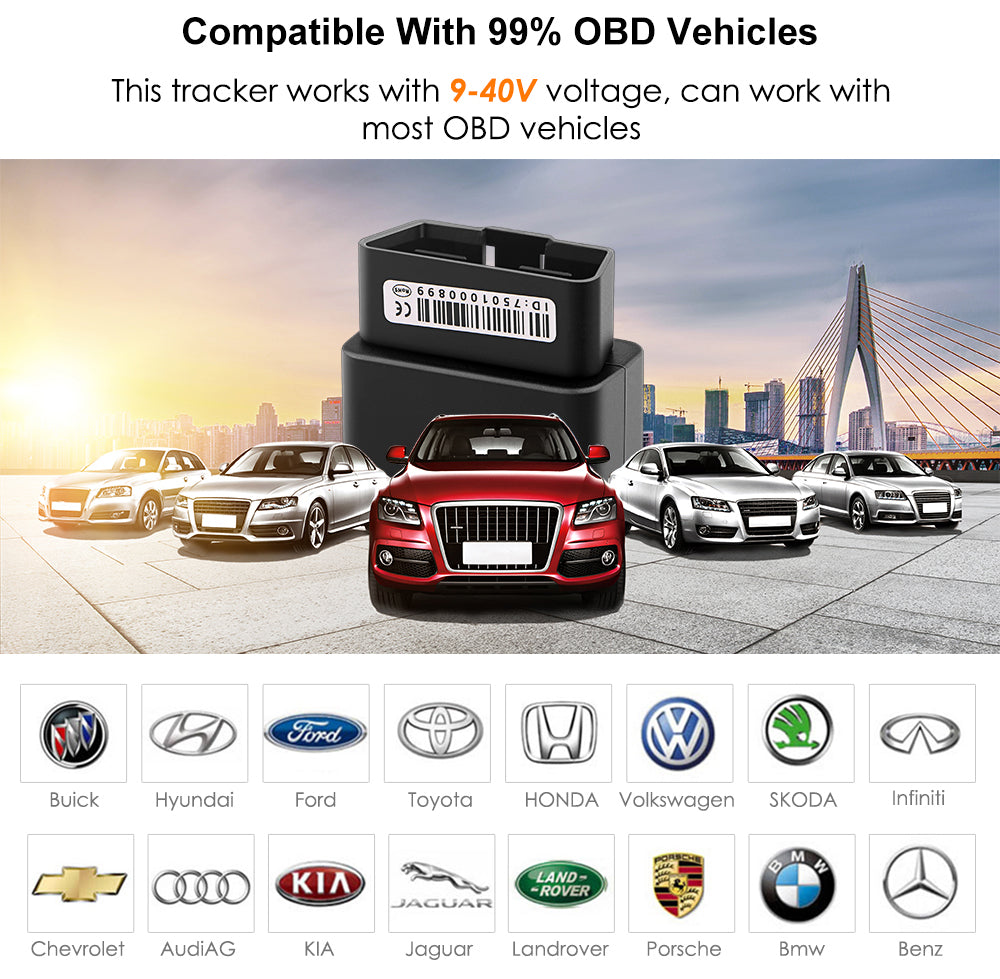 Vehicle OBD GPS Tracker Ream Time MiCODUS MV33 Plug and Play Mini Smart Car OBD2 Gps Tracking Device With IOS Android APP