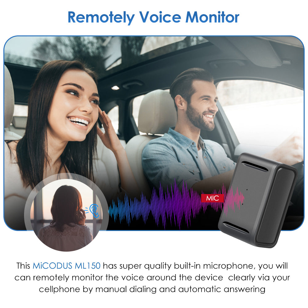 Portable Mini Aseet GPS Tracker Waterproof Wireless Magetic Car GPS Tracking Device With Voice Monitoring MiCODUS ML150
