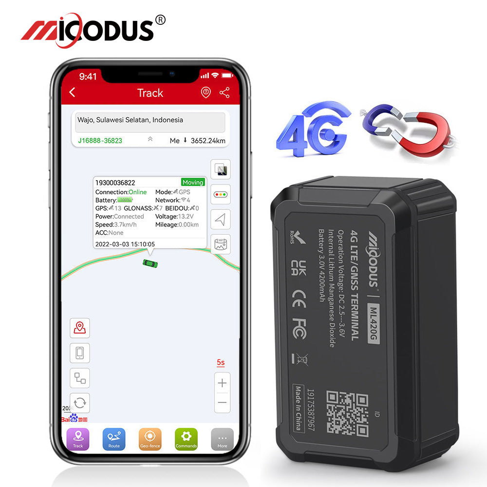 Low Consumption 4200mah Magnetic Car Gps Tracker 4G Micodus MG420G Asset Gps Tracking Device Disposable Battery 3 Years Standby