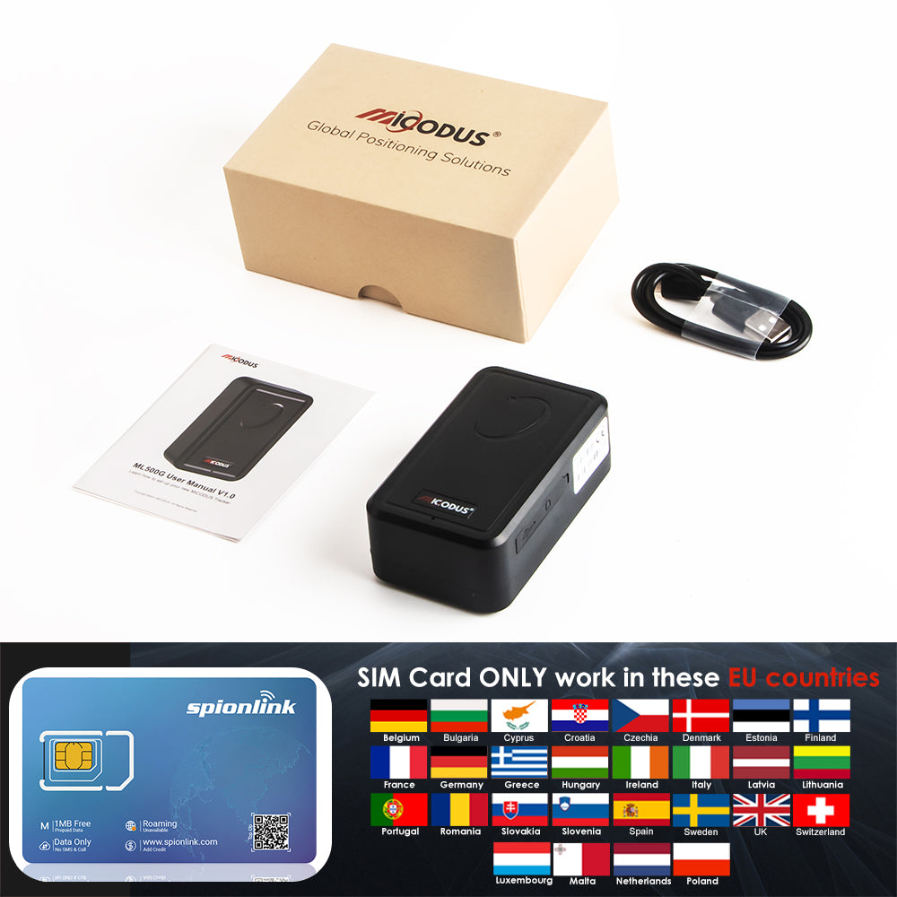 Strong Magnet Wireless GPS Tracker Voice Monitor 5000mAh 4G Car GPS Tracking Device with Temperature Sensor MiCODUS ML500G