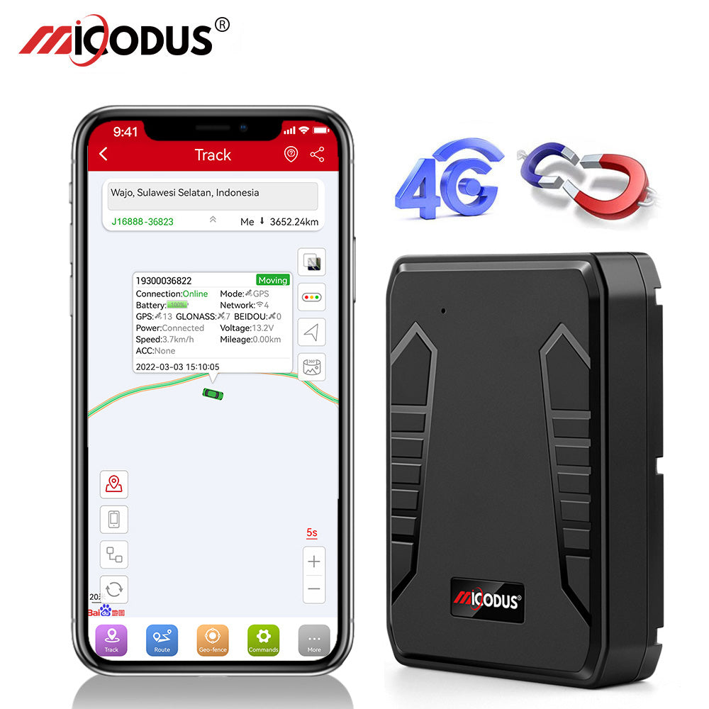 10000mAh Long Battery Life GPS Tracker MiCODUS ML808G Wireless Waterproof 4G Truck Tracking Device With Strong Magnet