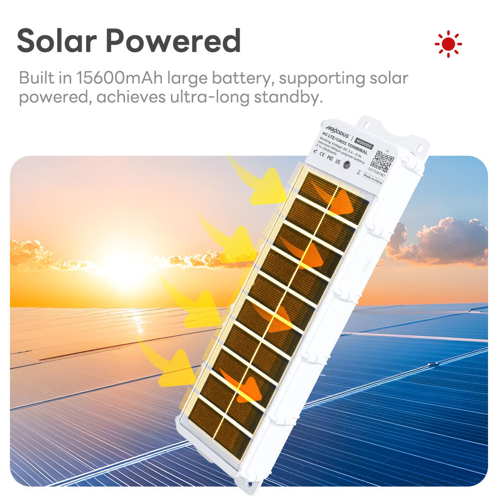 15600mAh Solar Powered Boat GPS Tracker 4G MiCODUS MS800G Waterproof Portable Truck Car GPS Tracking Device With SOS Call
