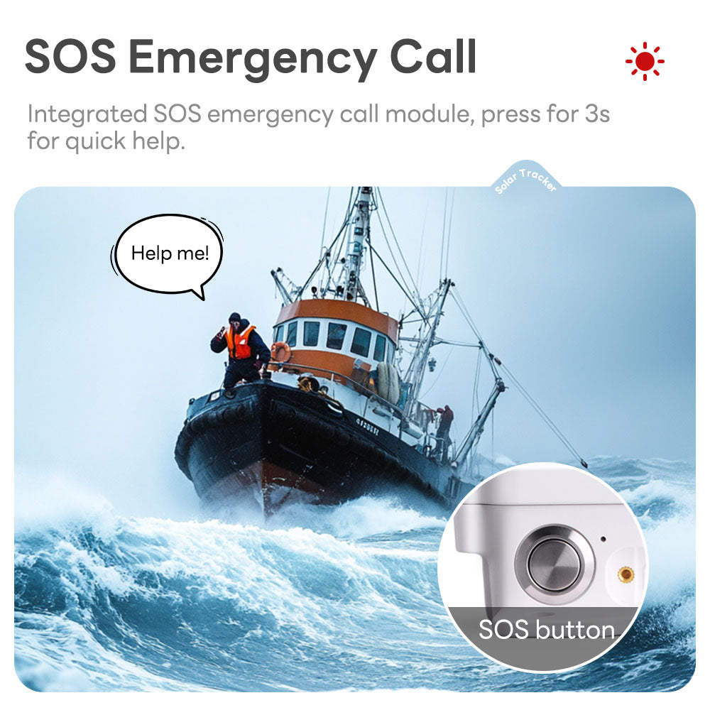 15600mAh Solar Powered Boat GPS Tracker 4G MiCODUS MS800G Waterproof Portable Truck Car GPS Tracking Device With SOS Call