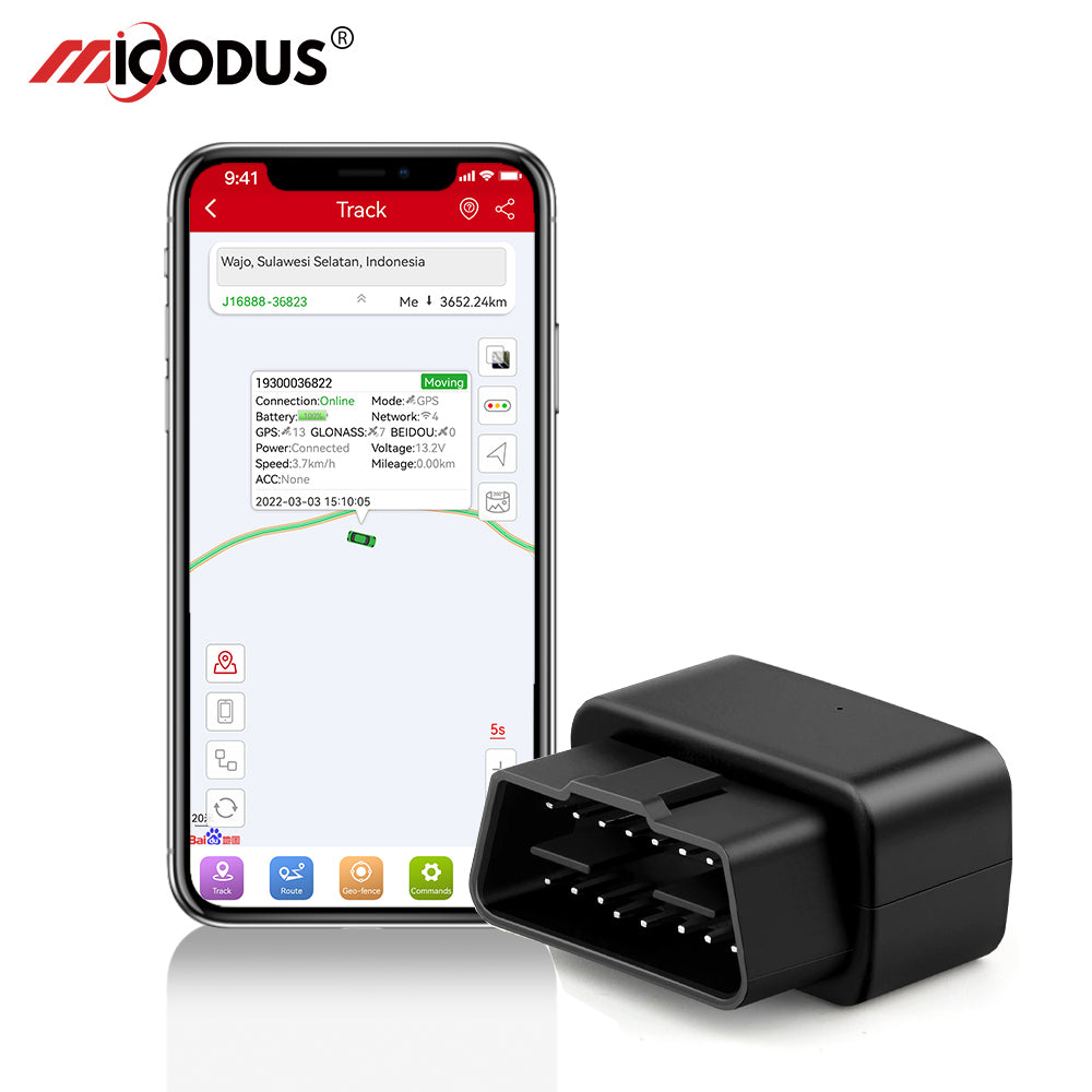 Vehicle OBD GPS Tracker Ream Time MiCODUS MV33 Plug and Play Mini Smart Car OBD2 Gps Tracking Device With IOS Android APP