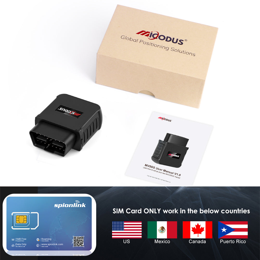 Canbus Reading Diagnostic OBD2 4G GPS Tracker Vehicle Locator Plug Play MiCODUS MV55G Car OBD GPS Tracking Device Lifetime Free APP