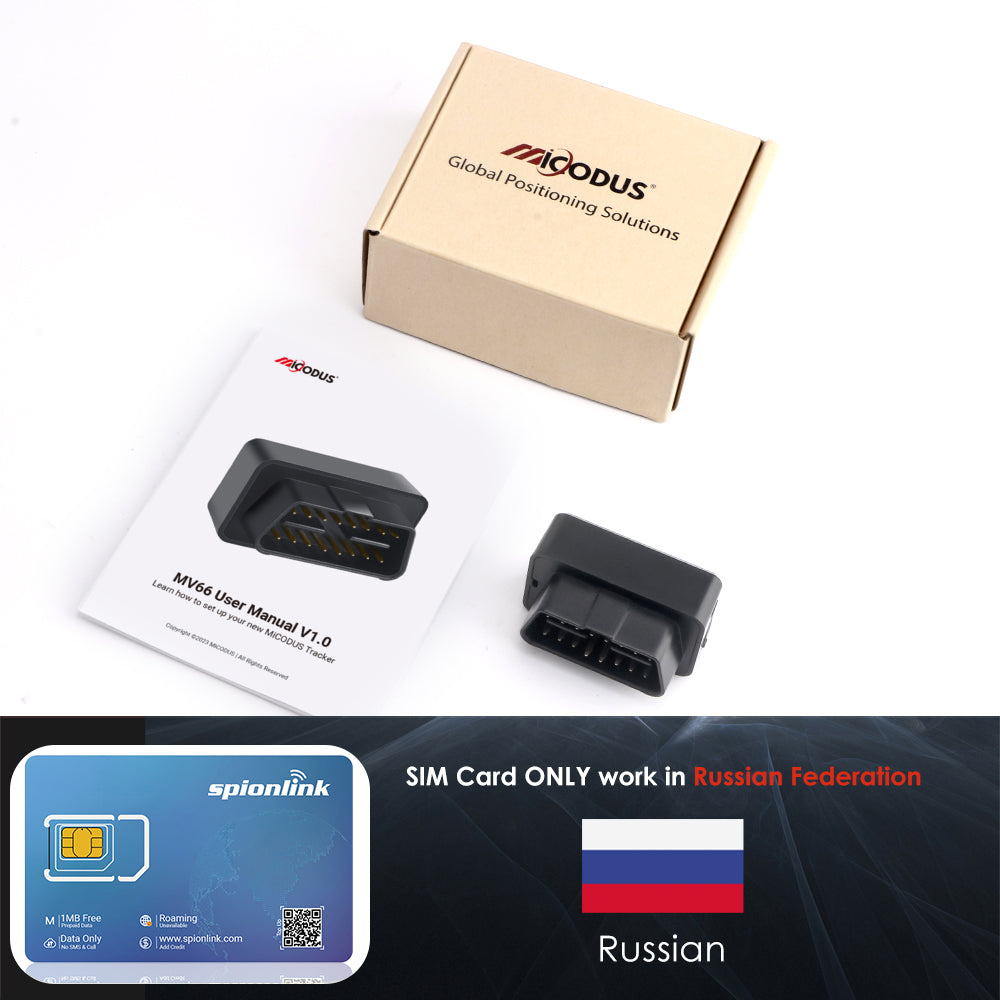 Car OBD2 GPS Tracker Voice Monitoring ACC Status Detection MiCODUS MV66 Mini Vehicle Tracking Device Plug and Play