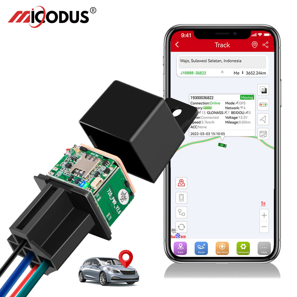 Car Relay GPS Tracker MiCODUS MV720 Remotely Cut Off Fuel Anti-theft Mini 2G Motorcycle Tracking Device With APP