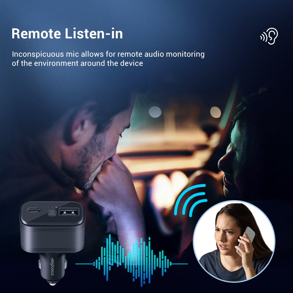 4G Car Charger GPS Tracker MiCODUS MV77G Plug and Play Wireless Vehicle Tracking Device With SOS Panic Button