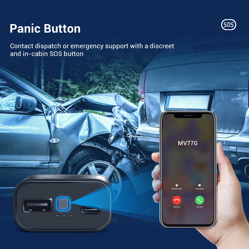 4G Car Charger GPS Tracker MiCODUS MV77G Plug and Play Wireless Vehicle Tracking Device With SOS Panic Button