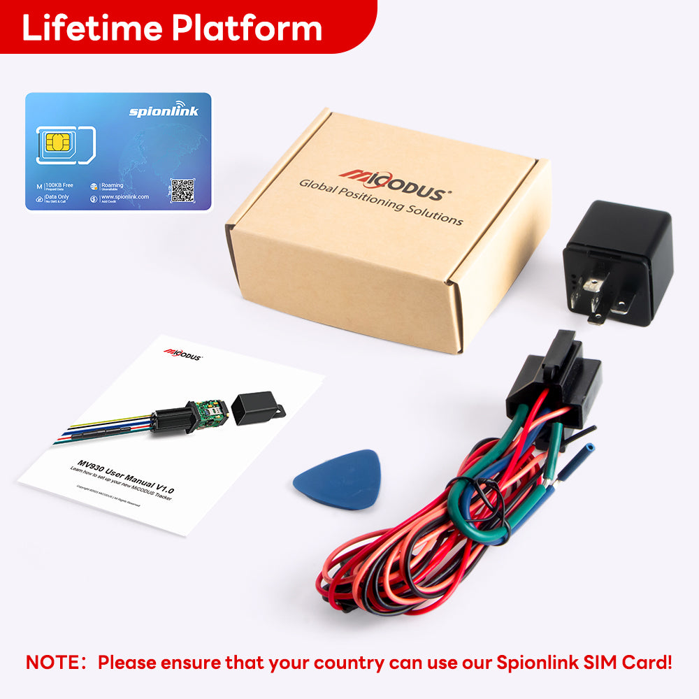 Hidden Design Mini Relay Car Tracking Device MiCODUS MV930 Anti-theft Realtime Location Motorcycle GPS Tracker With Kill Switch
