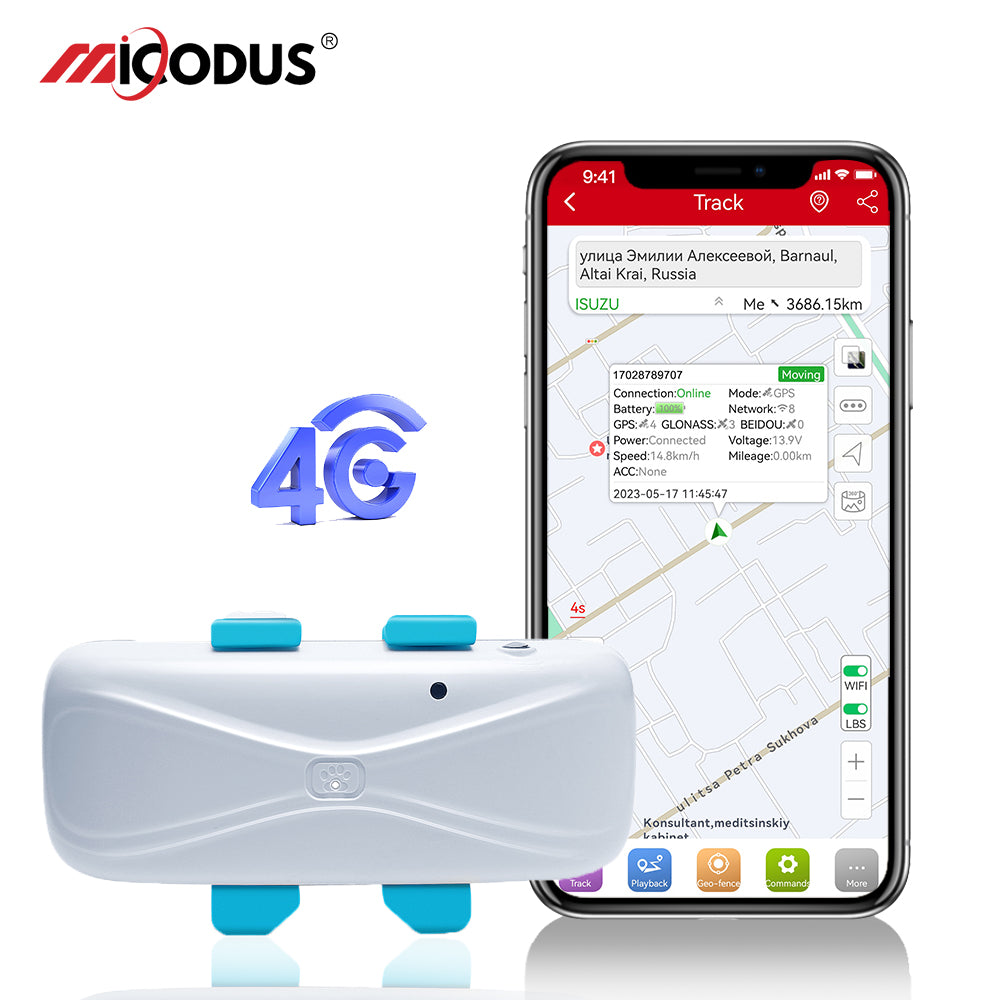 Dogs Cats GPS Collar 4G MiCODUS MP80G Waterproof Anti-lost Mini Smart Pet GPS Tracker