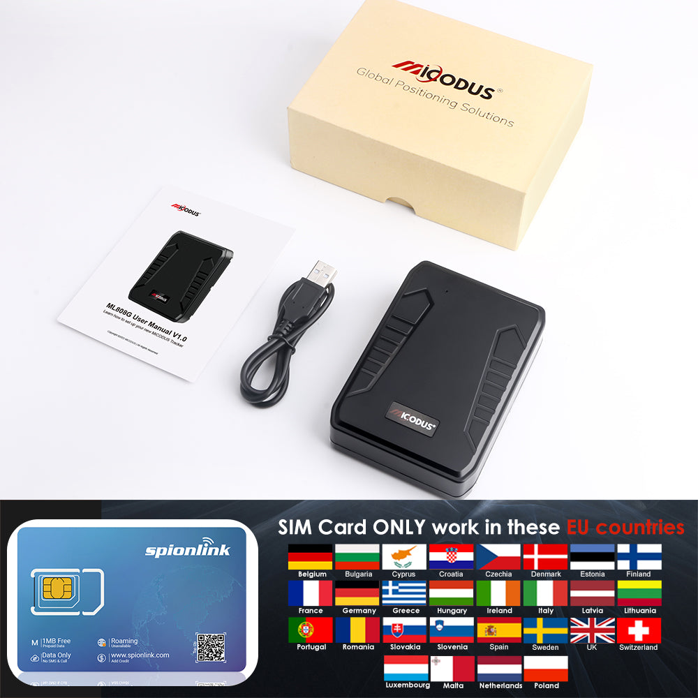 10000mAh Long Battery Life GPS Tracker MiCODUS ML808G Wireless Waterproof 4G Truck Tracking Device With Strong Magnet