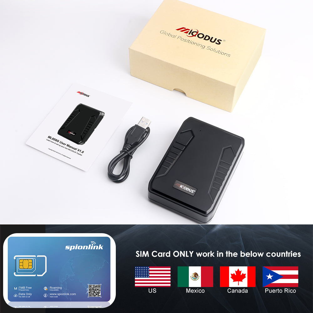 10000mAh Long Battery Life GPS Tracker MiCODUS ML808G Wireless Waterproof 4G Truck Tracking Device With Strong Magnet